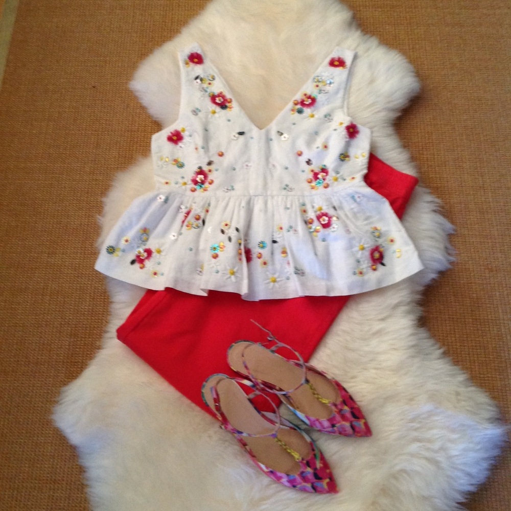 🎉HP🎉JCREW FLORAL TOP🌸 - Picture 2 of 8
